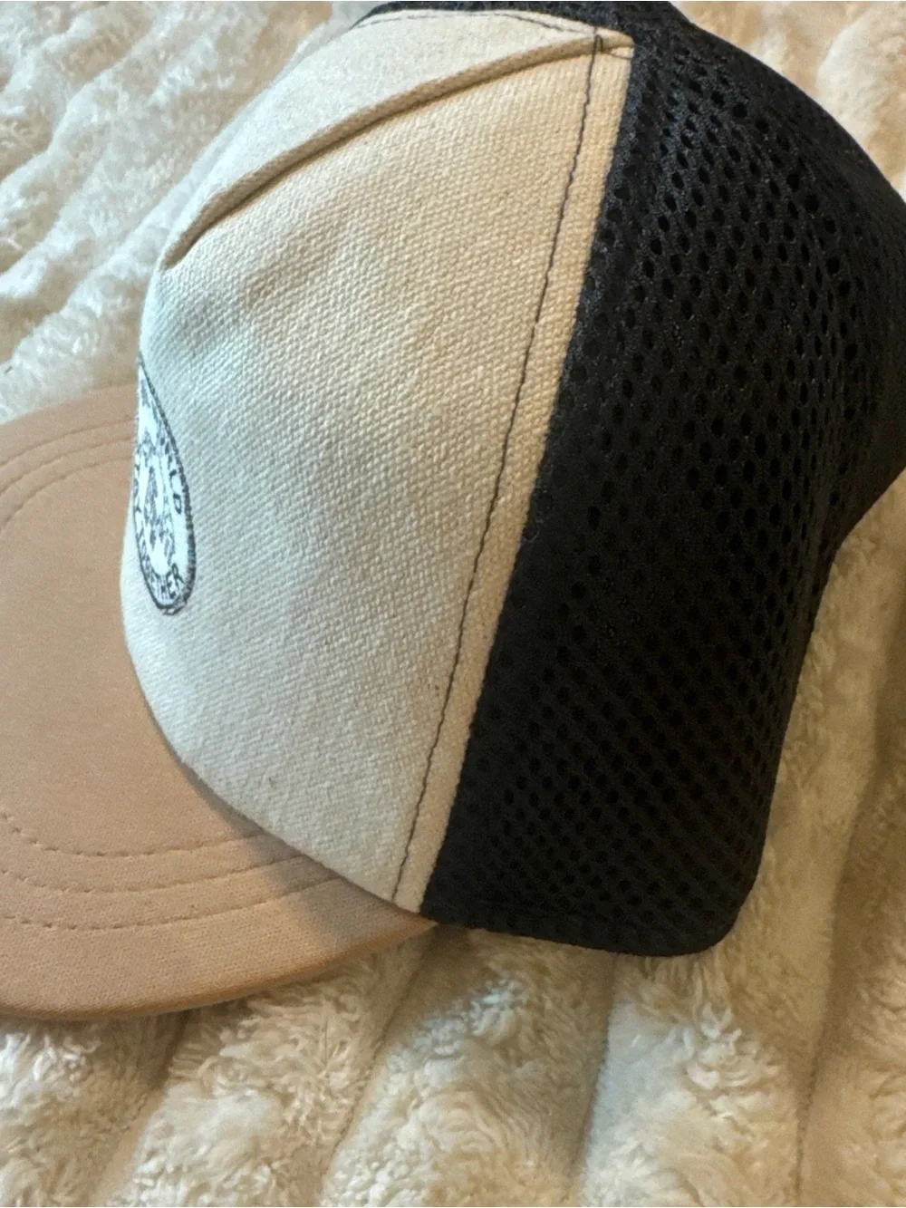 ONE WORLD Cream, Black & Tan Kids Trucker Hat
